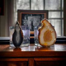 Afbeelding in Gallery-weergave laden, Agaat theelichthouder set | interieuridee - BraShiDa Gallery | decoratieve edelstenen en mineralen
