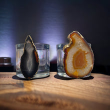 Afbeelding in Gallery-weergave laden, Agaat theelichthouder set | interieuridee - BraShiDa Gallery | decoratieve edelstenen en mineralen
