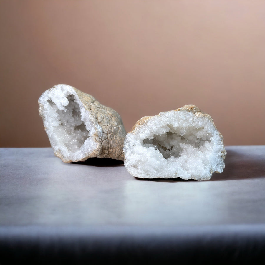 Bergkristal geode set XL - BraShiDa | Stone Gallery