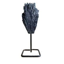 Load image into Gallery viewer, Zwarte Kyaniet op standaard - BraShiDa | Stone Gallery
